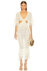 x REVOLVE Hanley Fringe Maxi Knit Dress