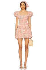 Georgia Gingham Short Sleeve Mini Dress