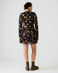 Bliss Dress Black Ditsy Floral