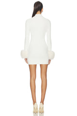 Britt Faux Fur Cuff Mini Dress