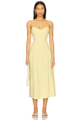 Ophelia Ruched Midi Dress
