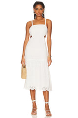 Viola Broidery Midi Dress