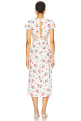 Delicate Crepe Midi Dress