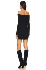 Off-shoulder Sweater Mini Dress