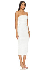 Martha Strapless Midi Dress