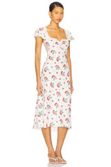 Delicate Crepe Midi Dress