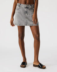 Abaco Denim Skirt Light Grey
