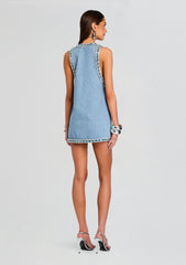 Stevie Embellished Denim Dress
