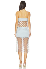 Sheer Panelled Slip Midi Dress