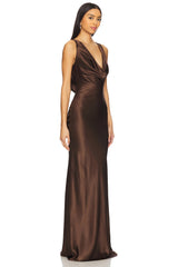 Drape Front Maxi Dress