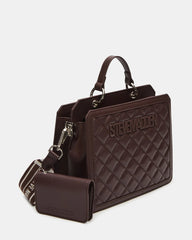 Evelyn Bag Chocolate Quilted