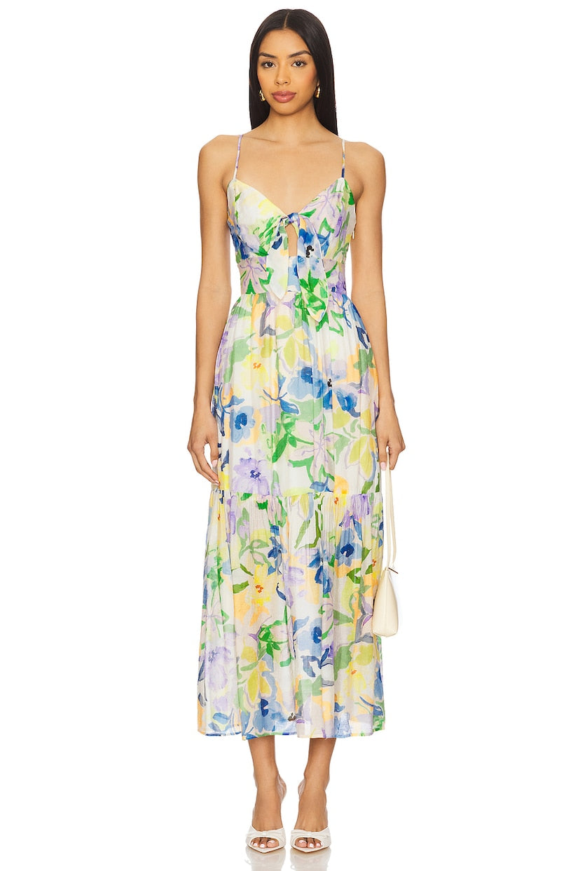 Fable Tie Midi Dress