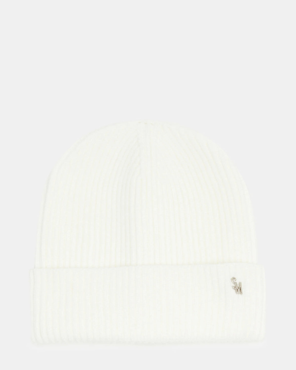 Classic Ribbed Knit Beanie Ivory