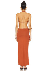 Isla Solid Braided Maxi Dress