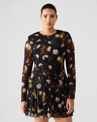 Bliss Dress Black Ditsy Floral