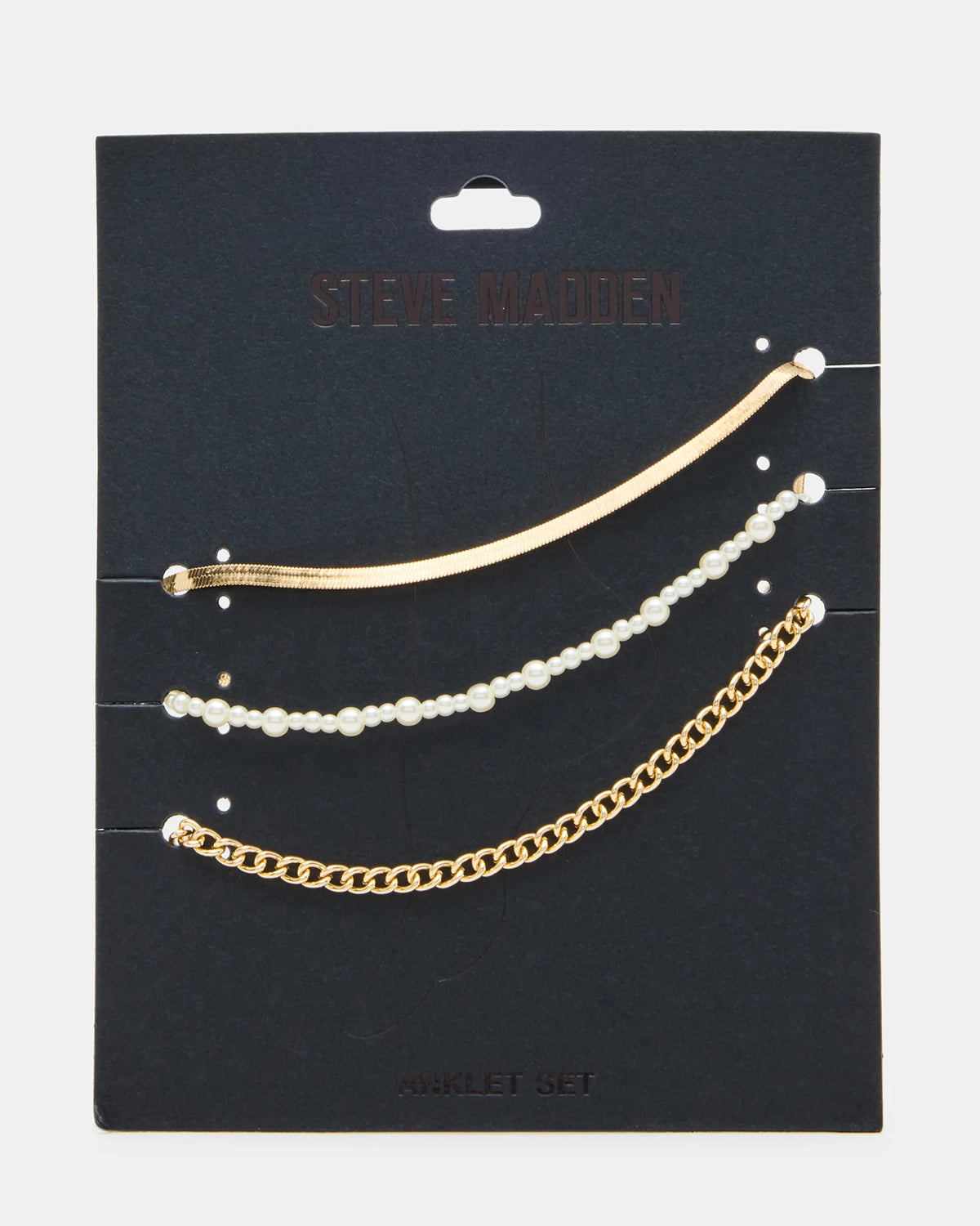 3-Piece Chain Anklet Set