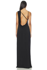 Tessa Draped Shoulder Maxi Dress