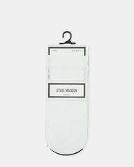 2 Pack Lace Anklet Socks White