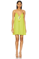 Crystal Embellished Bow Mini Dress