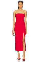NIKKI STRAPLESS MIDI DRESS