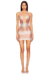 Angie Deep V Mini Dress