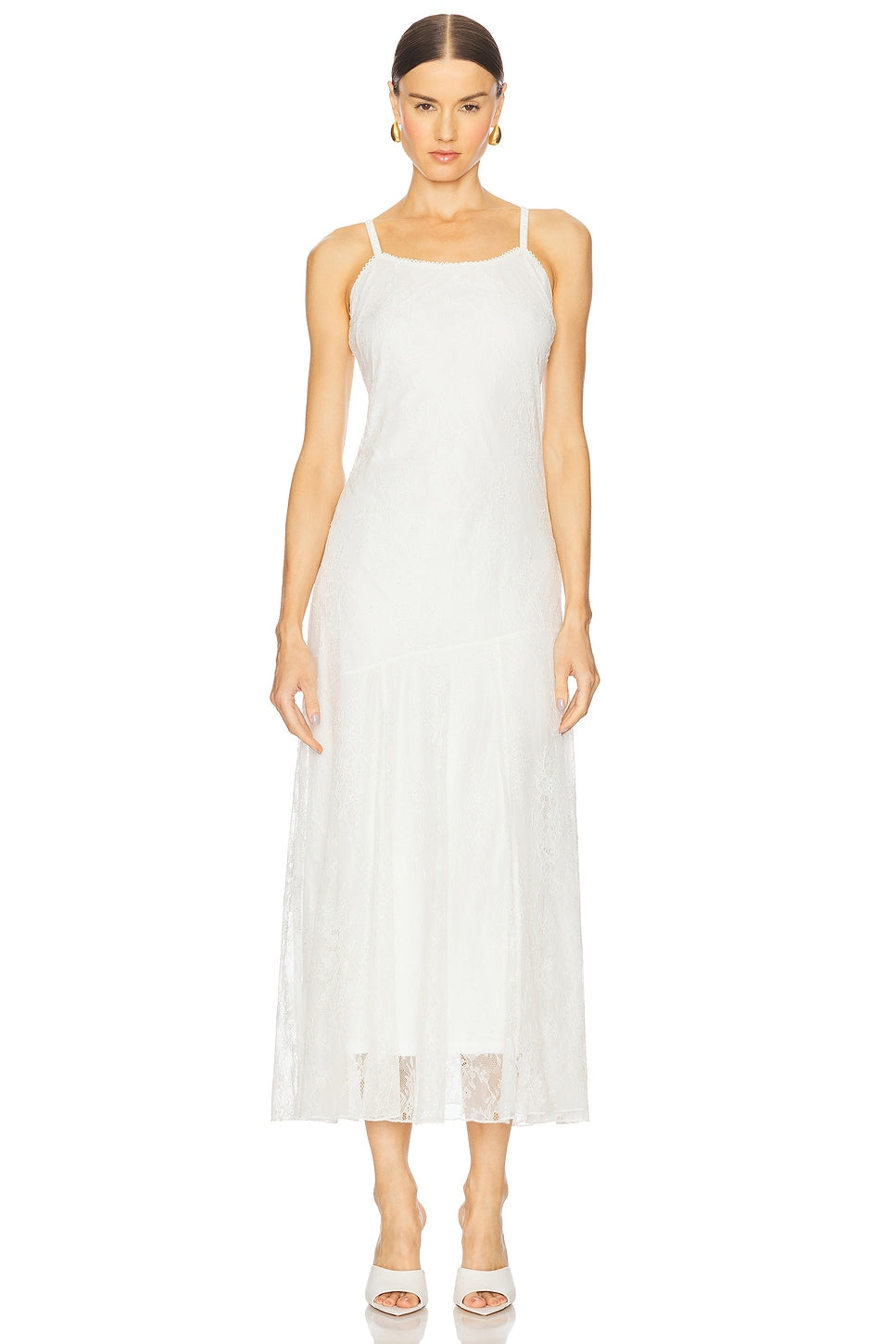 Veera Lace Dress in Cloud Dancer