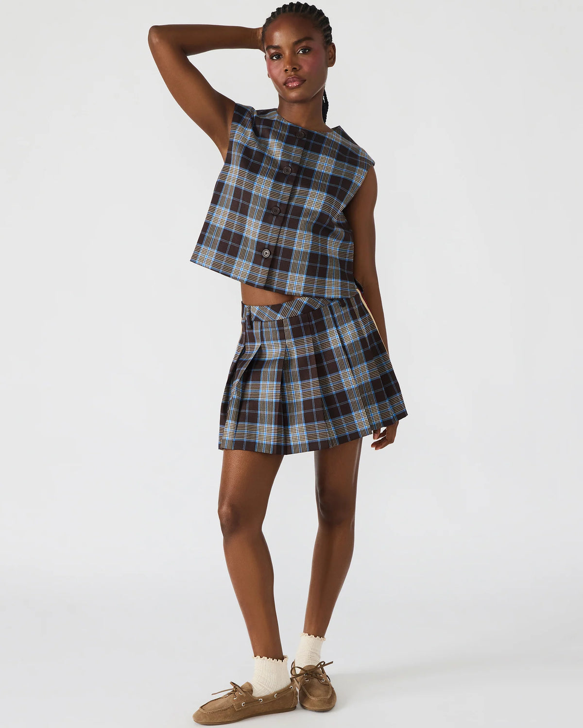 Margo Skirt Brown Plaid