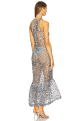 Sequin High Low Midi Dress