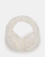 All Over Faux Earmuffs Antique White