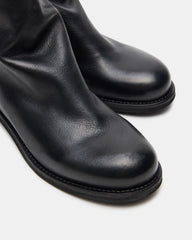 Hughie Black Leather