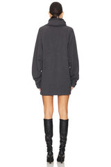 Oversized Raglan Sleeve Turtleneck Mini Dress