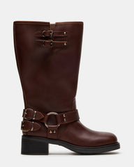 Astor Brown Leather Wide Calf