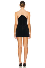 Wave Neckline Mini Dress