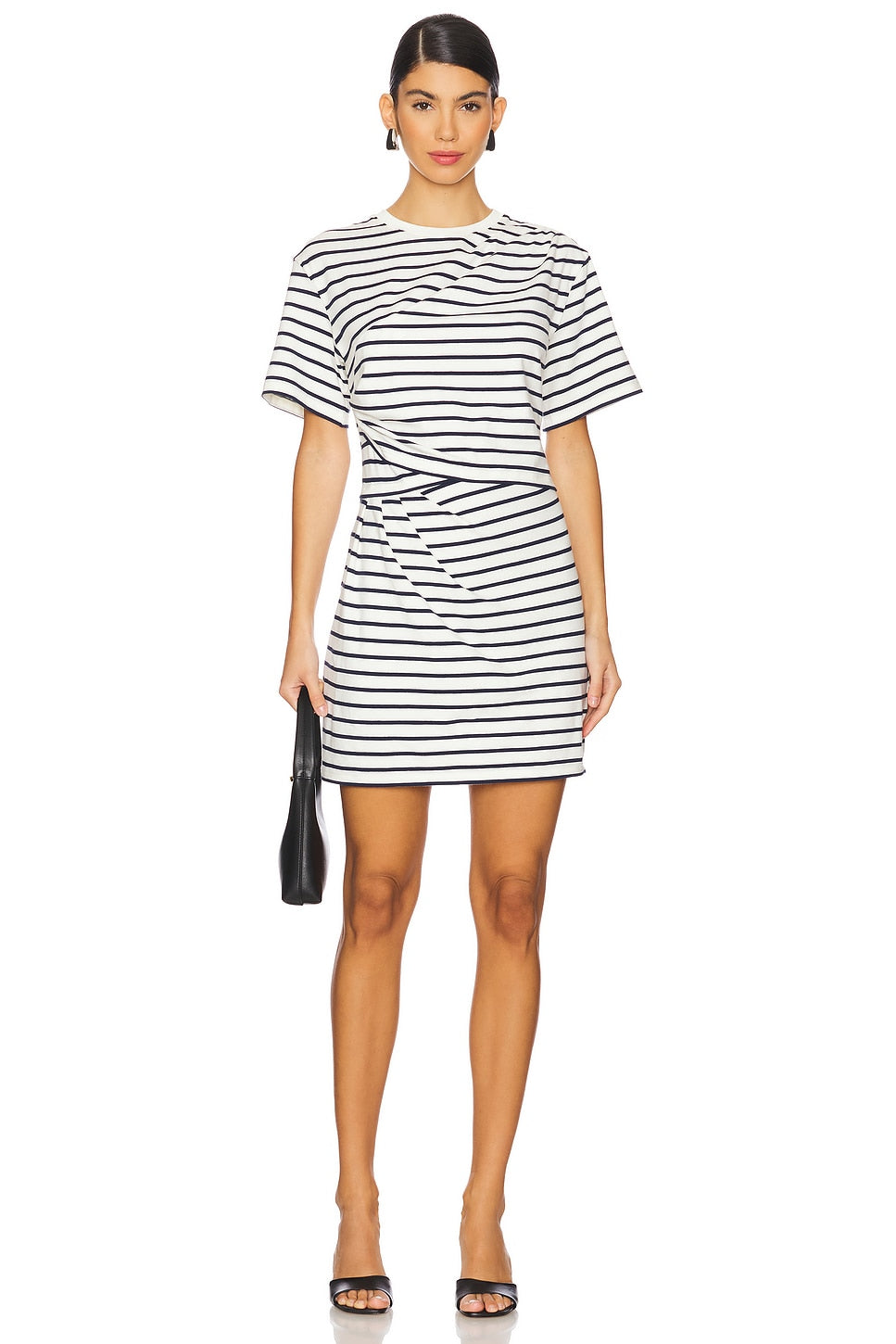 Zeus Short Sleeve Draped T-shirt Dress