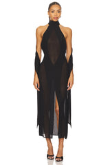 Koemi Sheer Panel Dress