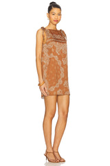 Knotted Shoulder Detail Mini Dress