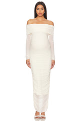 Off The Shoulder Mesh Dress