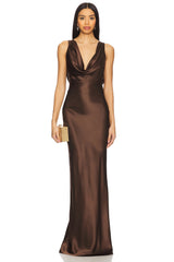 Drape Front Maxi Dress