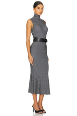 Sleeveless Turtleneck Fishtail Dress