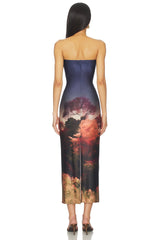 Enigma Strapless Slim Midi Dress