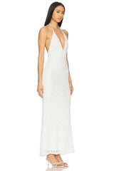x REVOLVE Adoni Halter Mesh Midi Dress