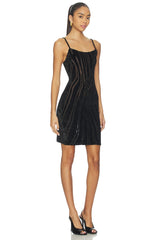 Thin Straps Zebra Mini Dress