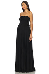 Shirred Strapless Dress