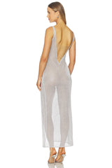 Lurex Knit Laddered Maxi Dress