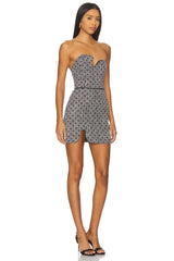 Puzzle Strapless Mini Dress