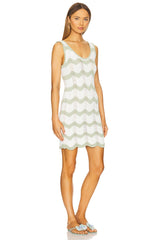 Jayden Crochet Wave Mini Dress