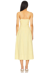 Ophelia Ruched Midi Dress