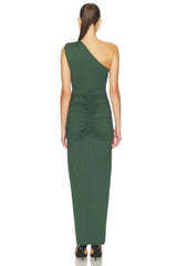 One Arm Gathered Center Dress