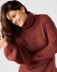 Abbie Sweater Dress Rust