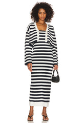 Paricia Striped Tube Maxi Dress